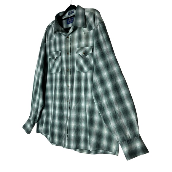 Pendleton Frontier Shirt Men's 2XL Plaid Western Snap Front Long Sleeve Cowboy - Picture 4 of 8